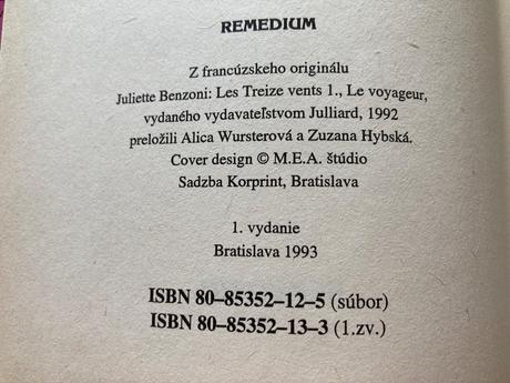 Trinásť vetrov 1-prvé vyd.1993,
