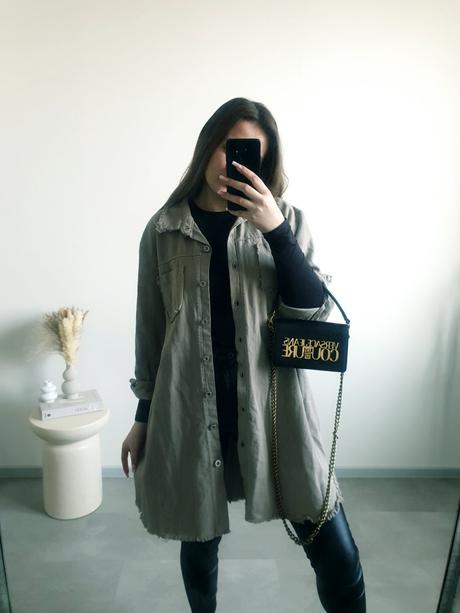 Rifľová oversize košeľa/bundička, 