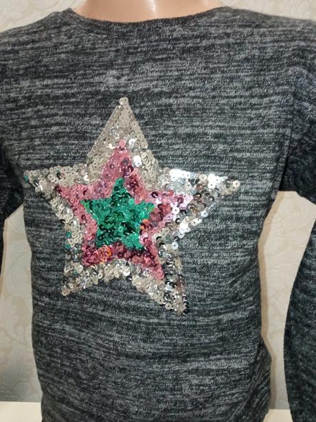 Melírovaný sveter s flitrami f&f (6-7 r.), f&f,122