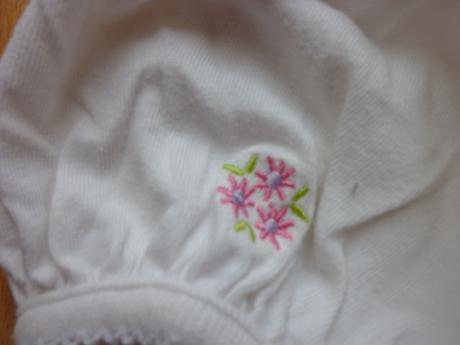 Biele tricko s kvietkom na rukave, ladybird,80