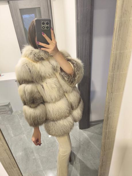 Luxusny kozuch z finskej lisky flo&clo, s