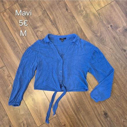 Crop top dlhý rukáv mavi, m