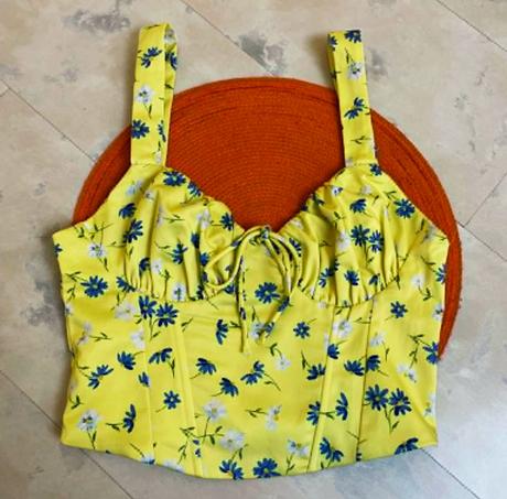 Korzetový crop, bershka,m