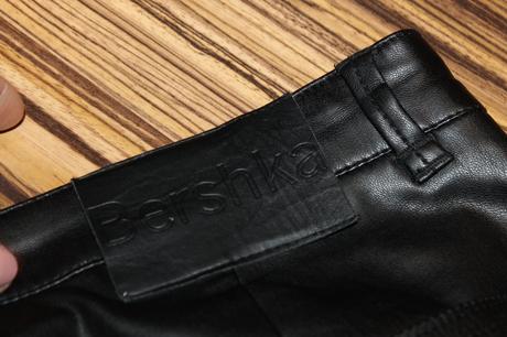 Koženkové nohavice bershka v. m, bershka,m