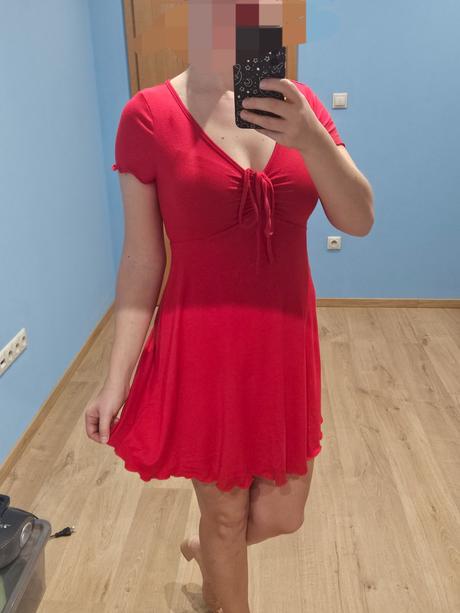 Nové červené letné šaty, s