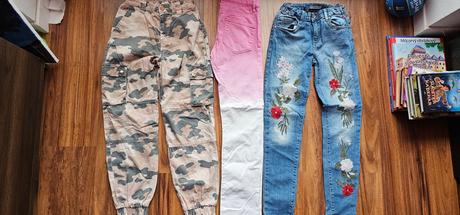 Nohavice pre dievčatko veľ. 140-146, super stav, h&m,140