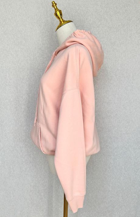 Mikina hoodie v pastelovej ružovej, xs