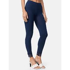 Bavlnené legíny s čipkou, 38 - xl