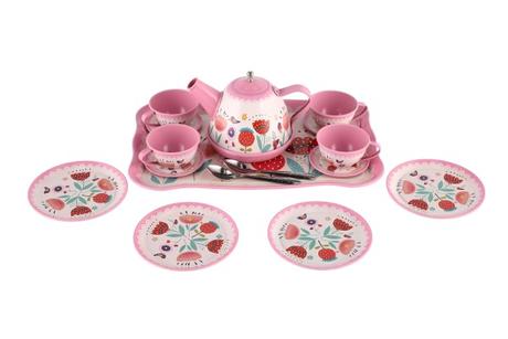 Čajová sada riadu a dezertový set v kufríku, 