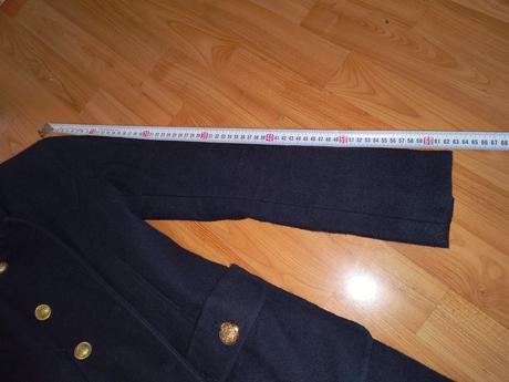 Prechodný vlnený kabát, s