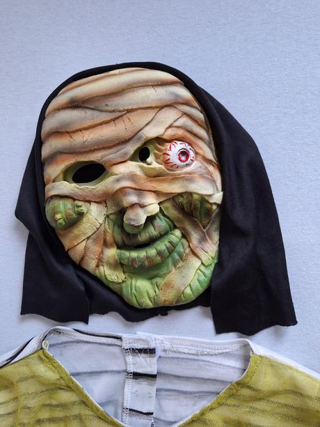 Múmia/zombie komplet kostým s maskou veľ.128,