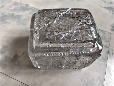 Kryštálová kazetka /popolník bohemia,