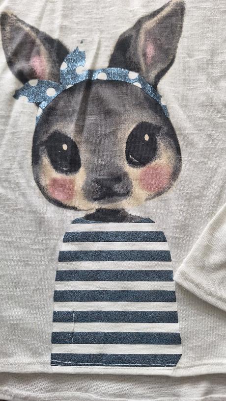 Svetrik so zajačikom, h&m,134
