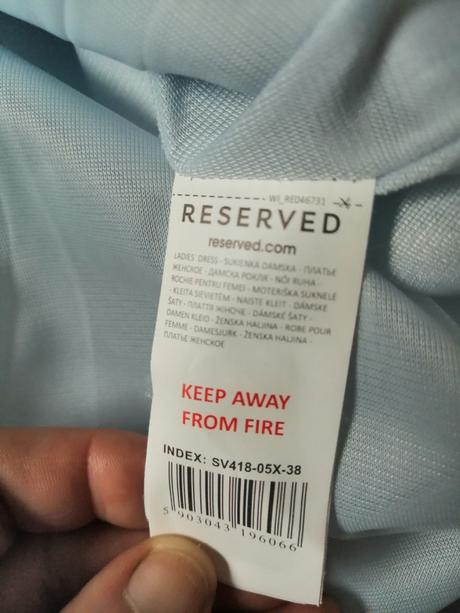 Bledučkomodré šaty reserved, v38, reserved,38