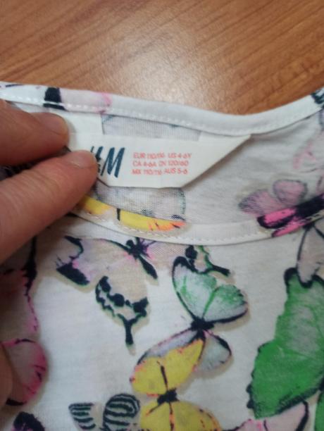 Šaty s poštou, h&m,98