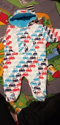 Autíčkový overal 3-6m, 68