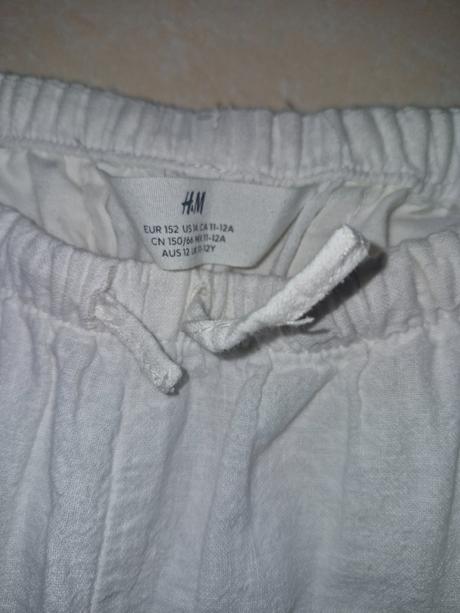 Ľanové nohavice, h&m,152