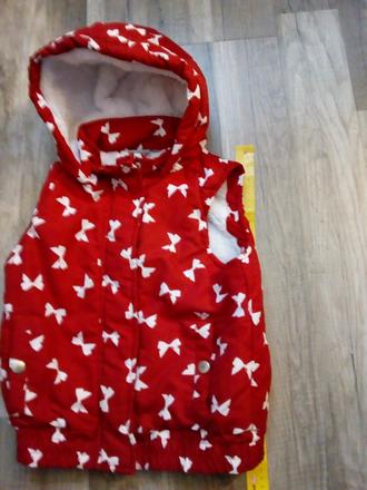 Vesta cervena s maslickami 5-6rokov, miss fiori,116