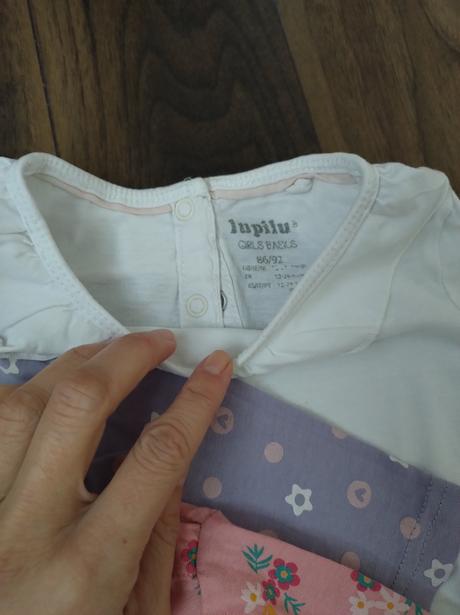 Tričká s dlhým rukávom, v. 86/92, lupilu,86