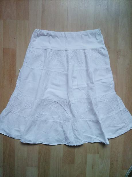 Dámska biela sukňa, s