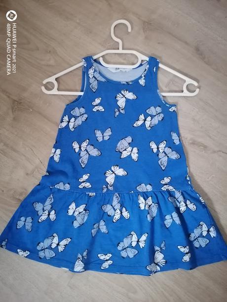 Letné šaty motýle, h&m,98