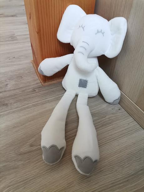 Plyšový sloník mojkáč - biely alebo sivý, 