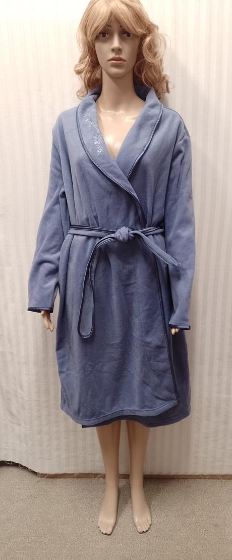 Dámsky modro fialový fleesový župan, vel. xl/xxl, xl