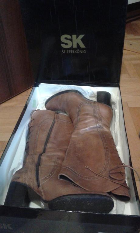 Kožené značkové čizmy, 37