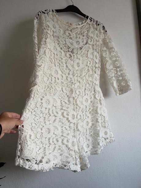 Zara prekrasny cipkovany cipka zara overal pc 46e, zara,l