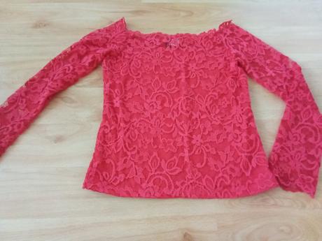 Tričko krajkové, h&m,s