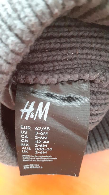 Zimná čiapka, h&m,68