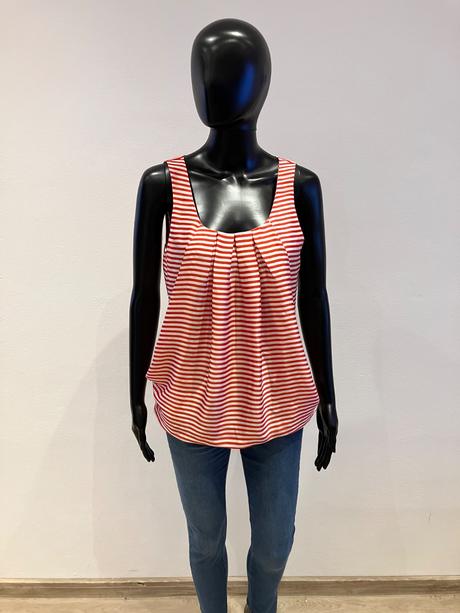 Dámska pásikavá blúzka s bočnými vreckami, s