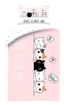 Obliečky do postieľky mačičky 100/135, 40/60, šírka (cm): 100,dĺžka (cm): 135