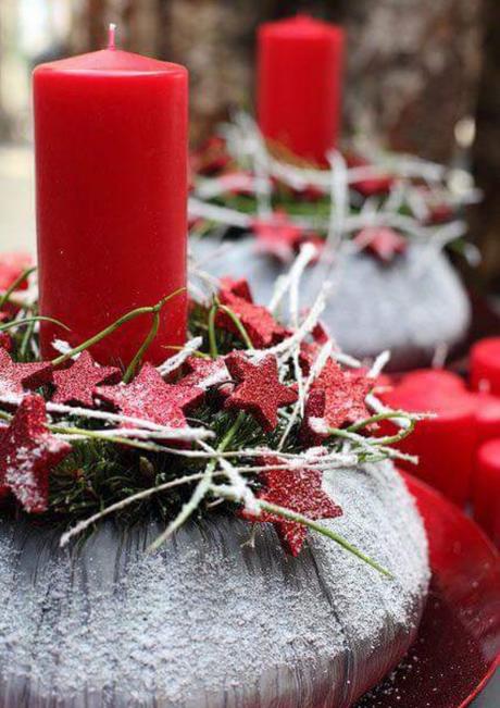 Sviečky candy zight ( hand made ) - červené, 