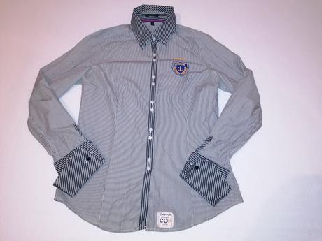 Košeľová blúzka s nášivkami, m