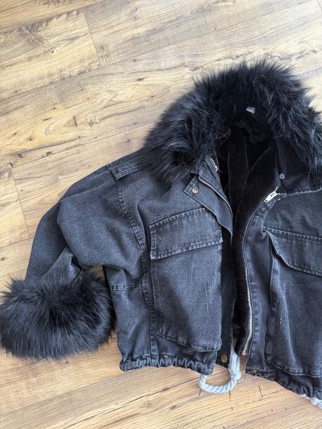 Zateplená riflova bunda uni, s