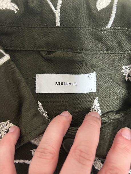 Reserved denim bunda s vysivkou, reserved,m