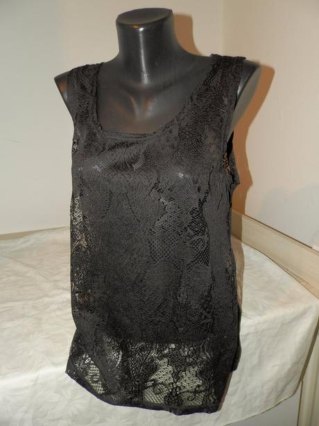 Čipkované priehľadné tielko l/xl, l