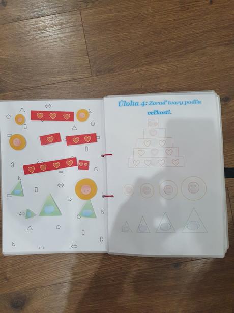 Pracovný zošit na suchý zips pre väčšie deticky, 