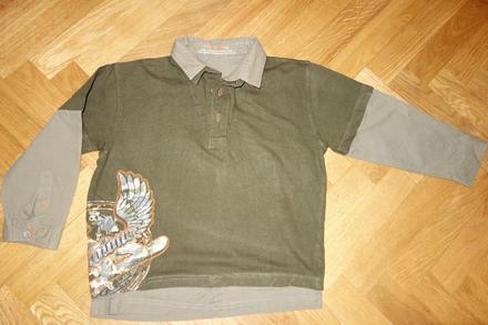 Skotone tričko s košeľou 2v1, 140