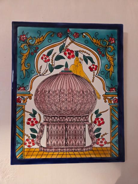 Obraz na stenu keramická okrasná dlaždica, 