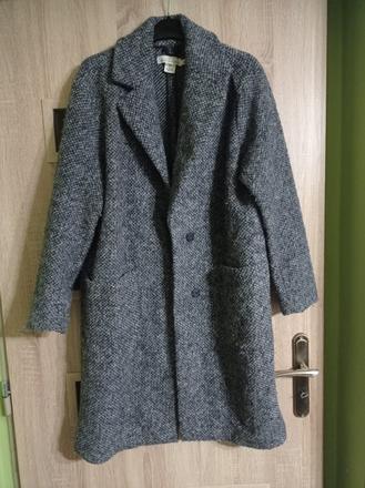 Prechodný vlnený kabát h&m, h&m,s
