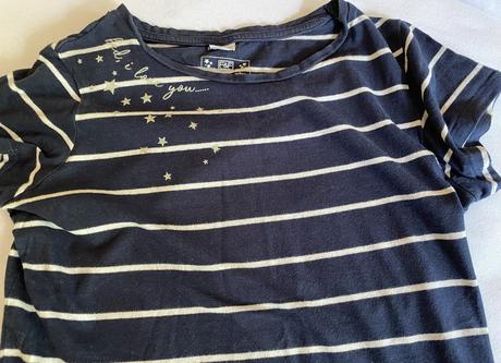 Pásikové minišaty - predĺžené tričko f&f v. xs, f&f,xs