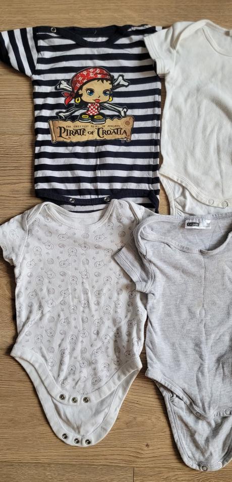 Body s krátkym rukávom 6ks, ergee,80