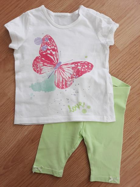 Tričko s trojštvrťovými legínami, h&m,74