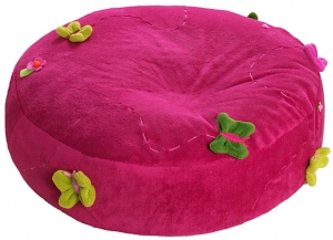 Sedací vak dark pink meadow, 