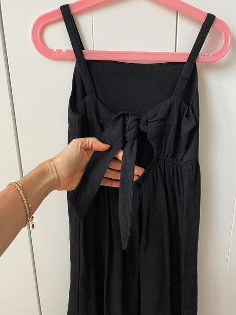 Lanové šaty s otvoreným chrbátom, mango,128