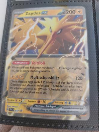 Zberateľská kartička pokémon zapdos,