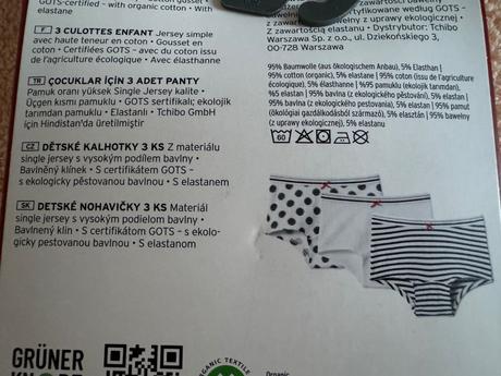 13 ks dievcenske boxerky tchibo z biobavlny, tchibo,158 / 164