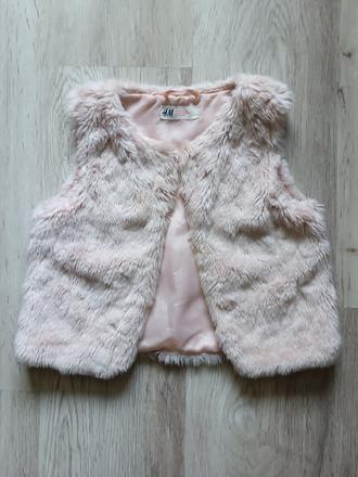 Ružový kožuštek, h&m,122